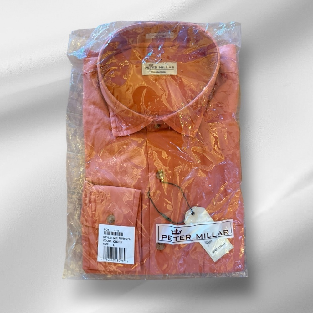 Peter Millar Dress Shirt‎ in Cider nwt